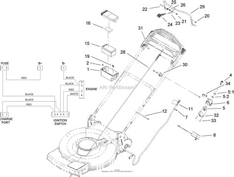 toro   recycler lawn mower  sn   parts diagram  electric