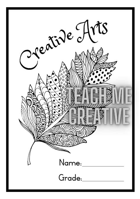 creative arts cover page teacha