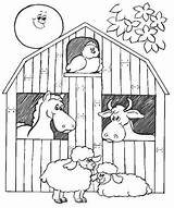 Coloring Barn Pages Farm Kids Animal Animals Preschool Barnyard Printable Colouring Red Big Sheets Book Template Color Print Da Sheet sketch template