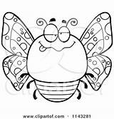 Butterfly Cartoon Chubby Clipart Drunk Sad Cory Thoman Depressed Vector Outlined Coloring Surprised Bored Smiling Royalty Clipartof Protected Collc0121 2021 sketch template
