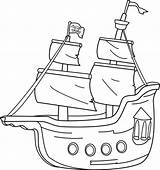Ship Pirate Clipart Clip Outline Boat Coloring Line Drawing Wikiclipart Clipartix Related Pirates Sweetclipart Getdrawings Clipground Library sketch template