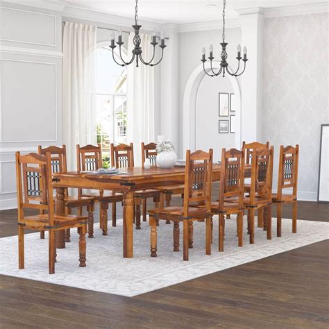 san francisco rustic furniture large dining table   chairs set