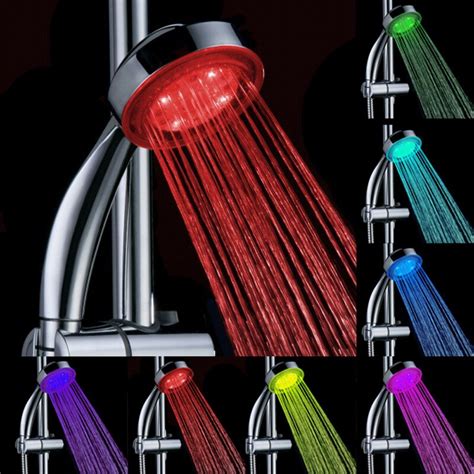 7 Color Bath Toys Powered By Water Heat Sensitive Led Shower Head
