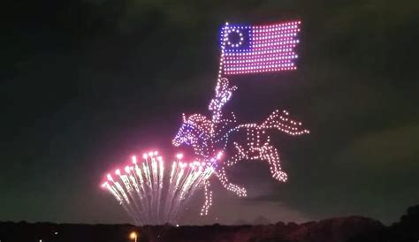 stunning north texas july  drone show sets  guinness record