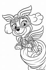 Patrouille Stella Coloriage Mighty Pups sketch template