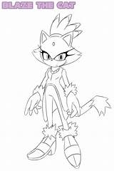 Blaze Sonic Coloringhome Hedgehog sketch template