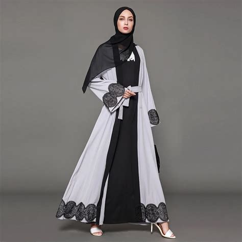 muslim women lace abaya dubai maxi dress kaftan kimono long robe gowns