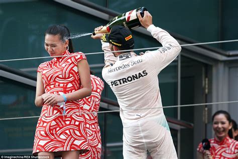 F1 S Lewis Hamilton Under Fire For Spraying Hostess At Chinese Grand