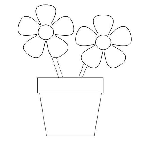 flower pot coloring pages flower coloring page