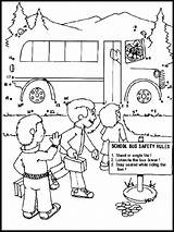 Bus Coloring School Pages Safety Driver Rules Printable Color Getcolorings Kids Educational sketch template