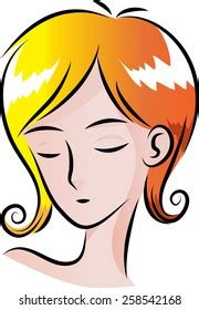 lady face stock vector royalty
