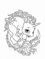Unicorn Coloring Pages Baby Unicorns Cute Printable Adult Kawaii Sheets Animal sketch template