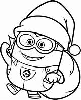 Minions Coloring Pages Christmas Minion Kids Bestappsforkids sketch template