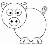 Pig Cartoon Coloring Pages Color sketch template