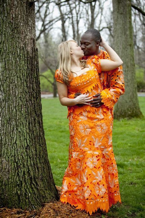 Absolutely Stunning Mixed Couple In Nigerian Lace For