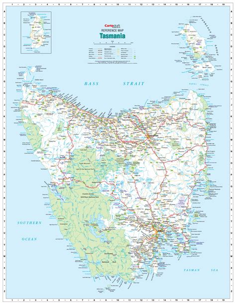 tasmania state map