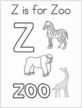 Letter Pages Coloring Zoo Color Education Online Coloringonly Printable Print sketch template