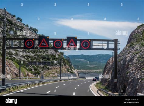 motorway  zagreb  split croatia stock photo alamy