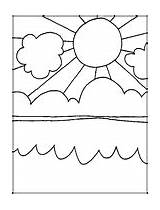 Coloring Sun Kids Sheknows Pages Over Activity Sky Ocean sketch template