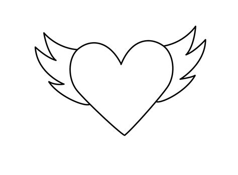 hearts  wings coloring pages pictures  coloring