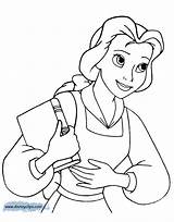 Belle Beast Beauty Coloring Book Pages Holding Disneyclips Funstuff sketch template