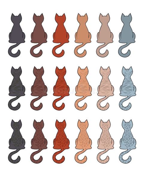 cat fur color coats stock illustration illustration  point