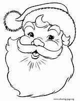 Coloring Claus Santa Face Christmas sketch template