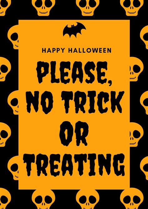 trick  treating sign  printable  pinch