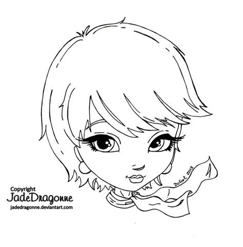 short hair cute coloring pages digi stamps coloring books