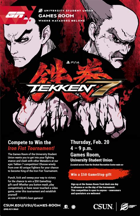 games room “tekken 7” iron fist tournament california state