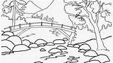 Coloring Pages Scenery Nature Mountain Spring Scenes Preschoolers Printable Christian Getcolorings Drawing Color Beautiful sketch template