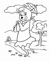 Bear Yogi Coloring Pages Cindy Printable Color Sheets Movie Umbrella Cartoon Go Kids Popular Print Coloringhome Books sketch template