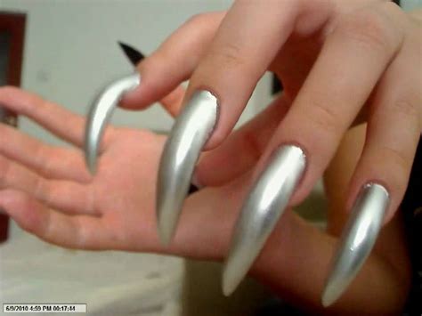 Silver Pointed Nails Youtube