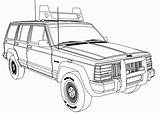 Jeep Cherokee Coloringhome 17qq Dxf sketch template
