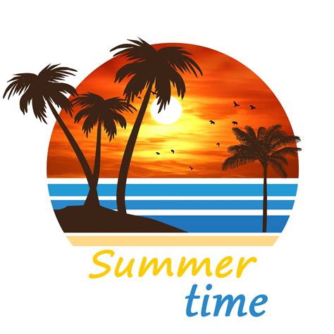 beach sunset summer logo  stock photo public domain pictures