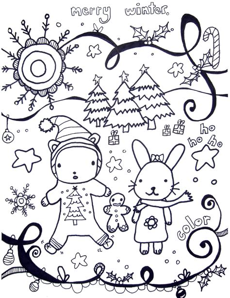 printable winter coloring pages marcia beckett