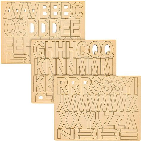 83pcs 3 Unfinished Wooden Alphabet Letters For Home Décor Art And Diy