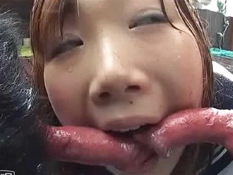 asian forced cum swallow