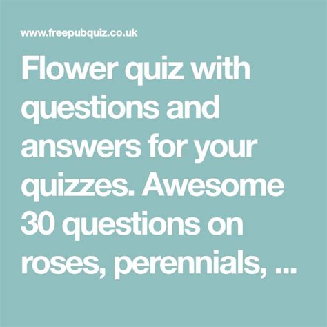 flower quiz  questions  answers   quizzes awesome
