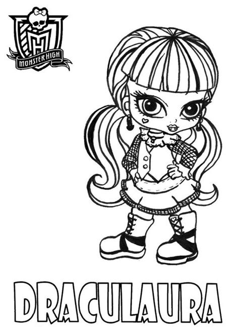 draculaura  monster high coloring page color luna