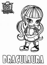 Monster High Coloring Draculaura Print Color Size sketch template