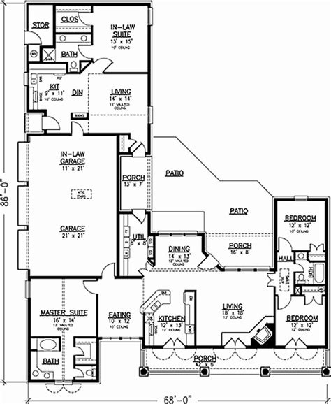 mother  law house plans garage house plans  law suite house floor plans