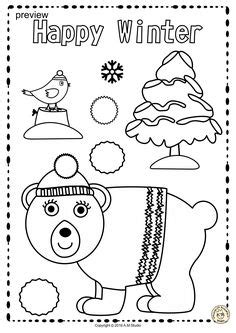 winter coloring pages  pinterest