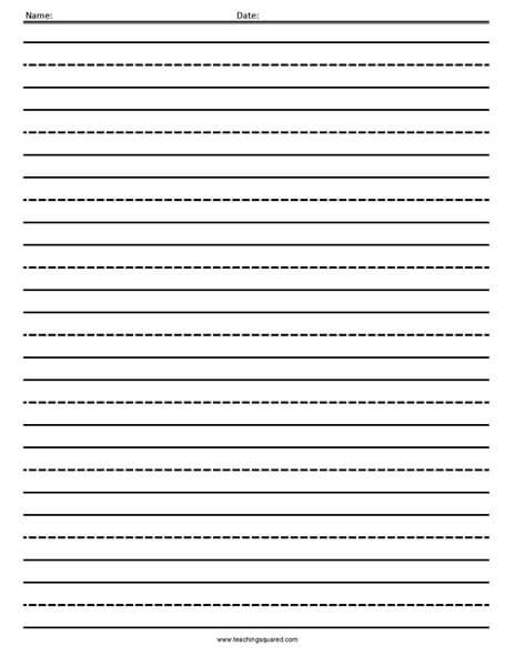 grade printable lined paper