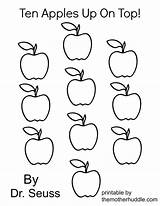 Apple Seuss Christy Allen Coloringhome sketch template