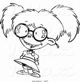 Girl Nerd Cartoon Drawing Coloring Nerdy Pages Vector Glasses Outlined Drawings Getcolorings Color Paintingvalley Getdrawings Leishman Ron sketch template