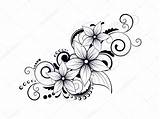 Flower Swirl Swirls Floral Swirly Drawing Vector Designs Line Tattoo Spring Element Tattoos Coloring Stock Flowers Pages Illustration Lines Circle sketch template