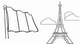 Drapeau Colorear Du Drapeaux Francais Bandera Eiffel Primanyc París Ciudad Monumentos Gratuitement sketch template