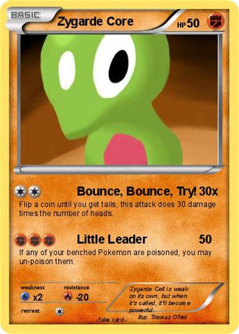 pokemon zygarde core   bounce bounce   pokemon card