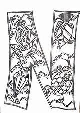 Naidoc Colouring Letters sketch template